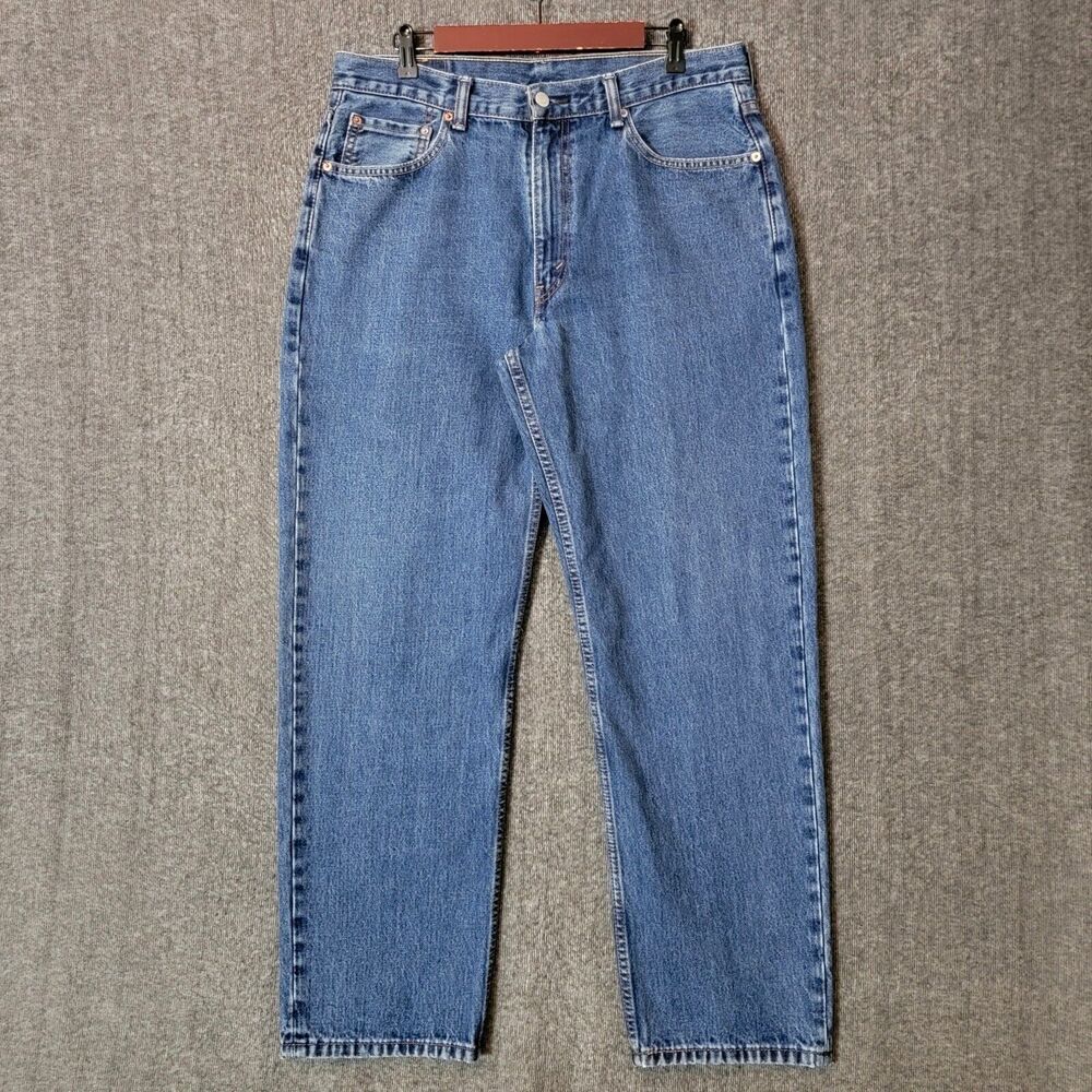Levis Jeans Mens 34x30* Blue 550 Relaxed Straight American Western Denim
